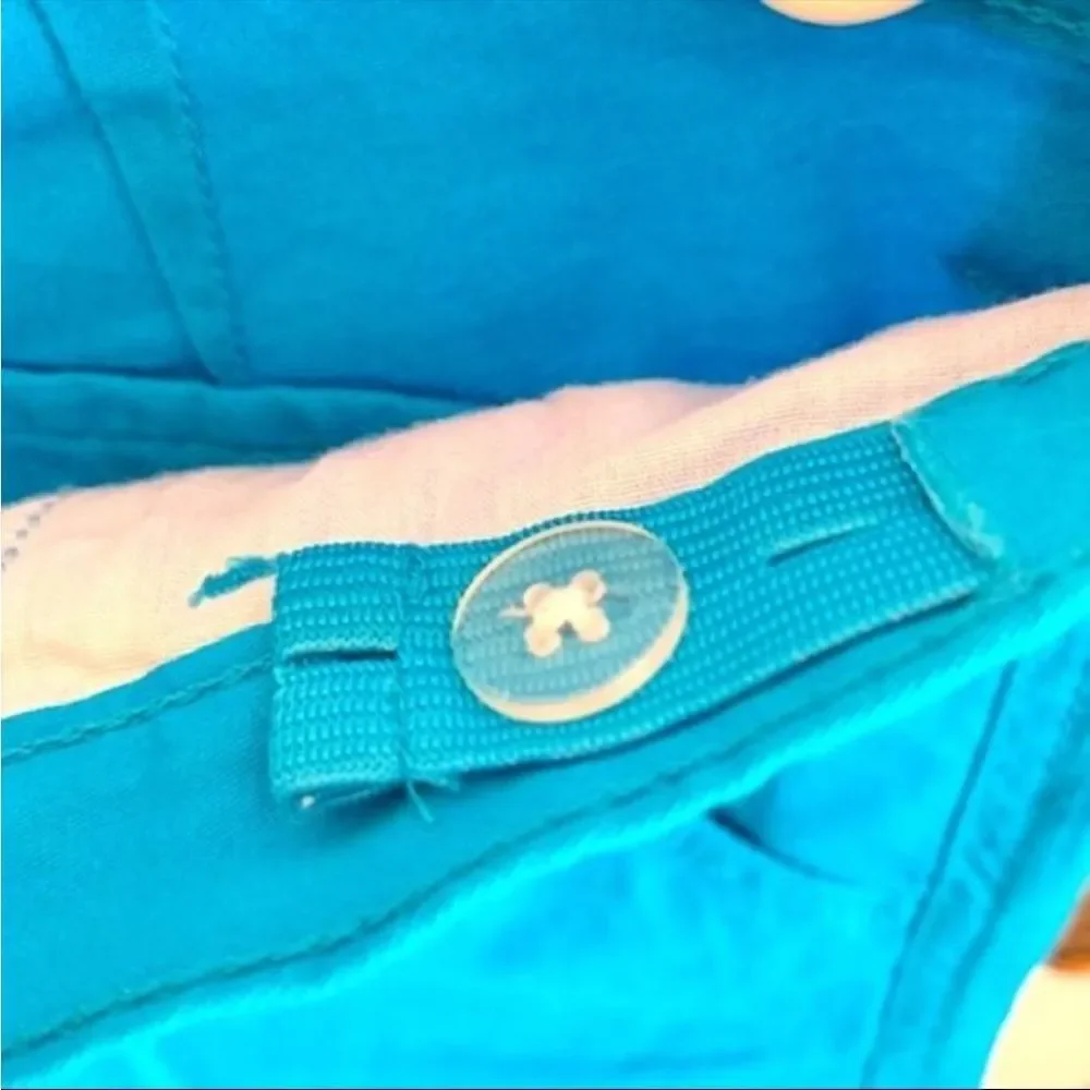 Justice Gray HAPPY Sequin Butterfly Tank Top & Matching Aqua Blue Shorts 16/18
